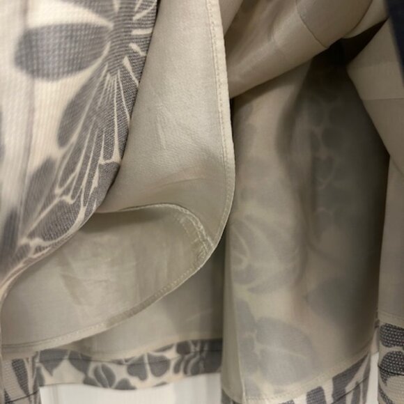 Ann Taylor black floral silk skirt - Picture 5 of 8